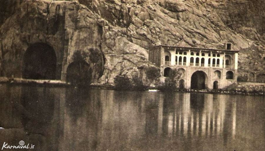 عمارت مسعودیه کرمانشاه ؛ ساختمان متصل به طاق بستان